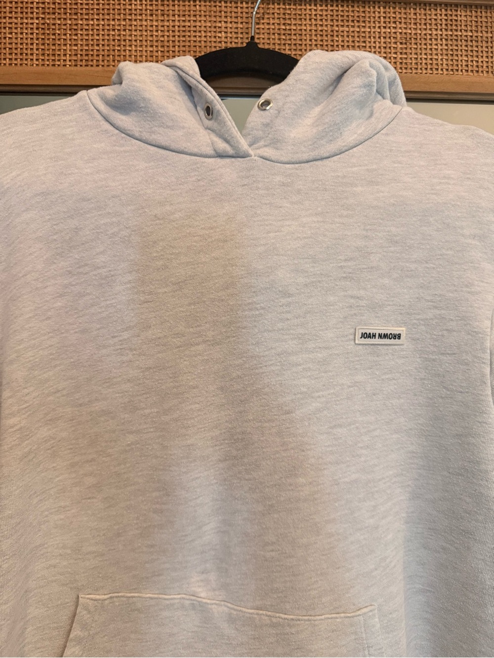 Joah Brown Pearl Grey Logo Patch Hoodie - Picture 5 of 11